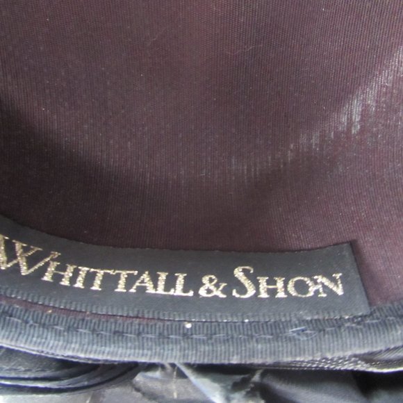 Whittal & Shon Hat in Black Straw Satin Bow